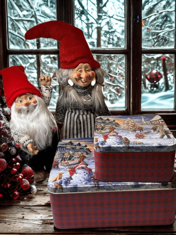 Julemarked – kvadratisk kakeboks