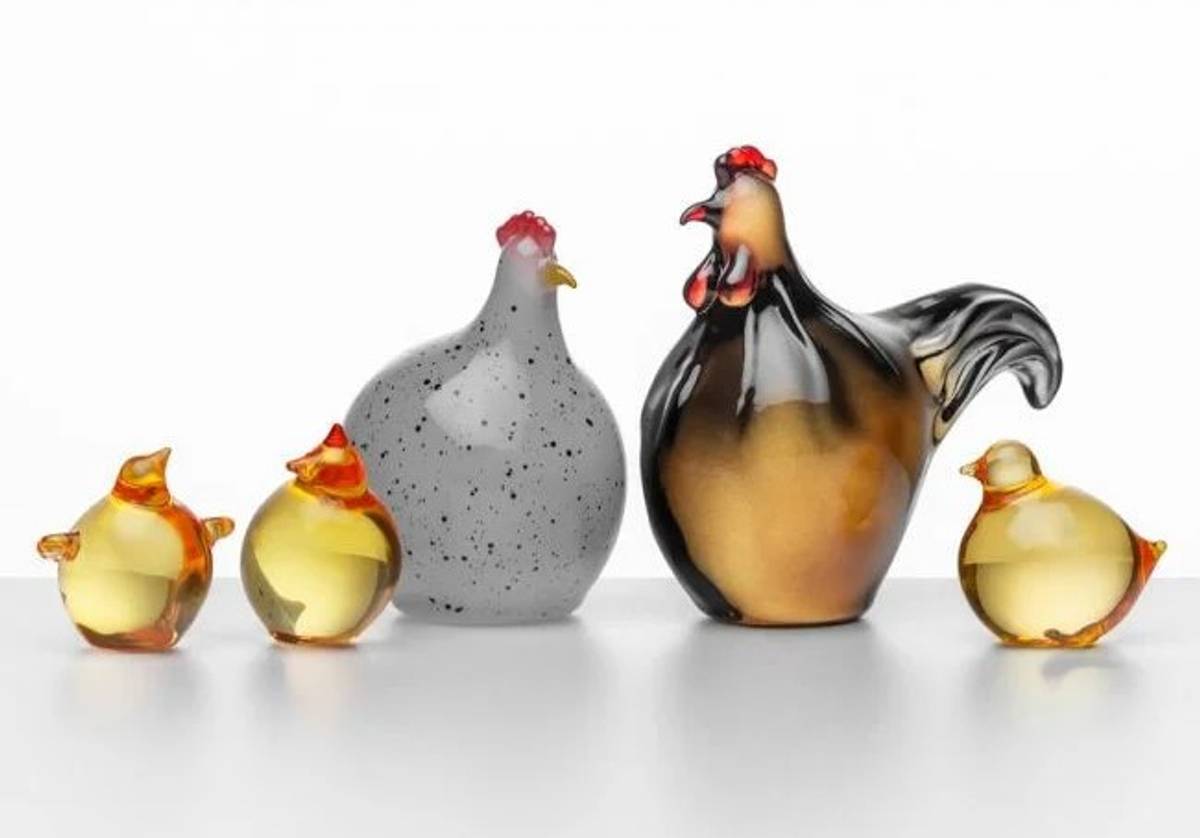 Hadeland Glassverk Kyllinger 3PK 4 cm