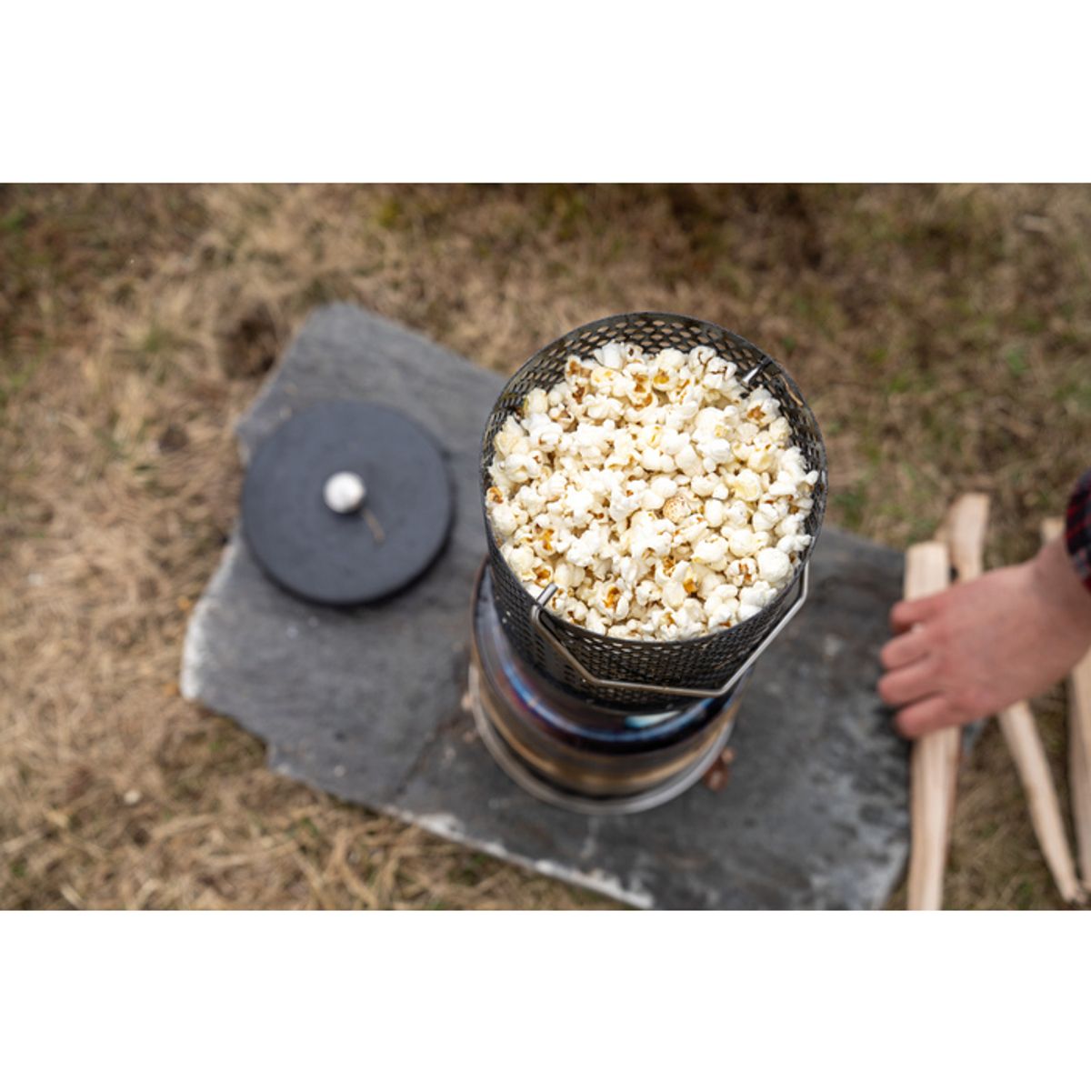 Popcorngryte Black 17x18 cm
