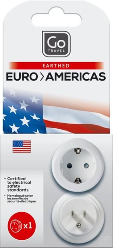 Adapter (Type B)  til USA  & Canada m. fler fra Go Travel