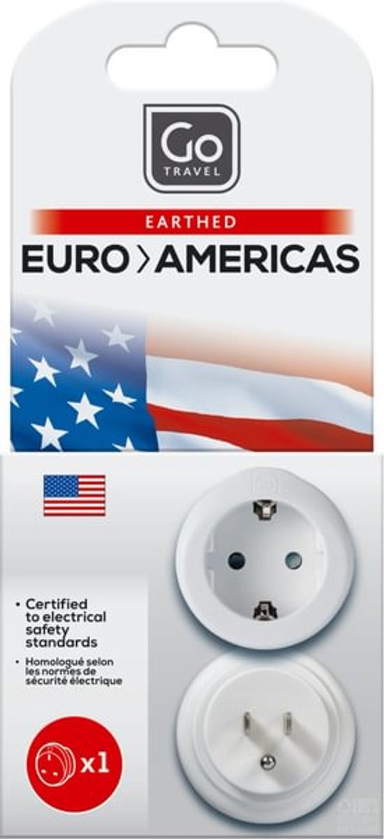 Adapter til USA fra Go Travel