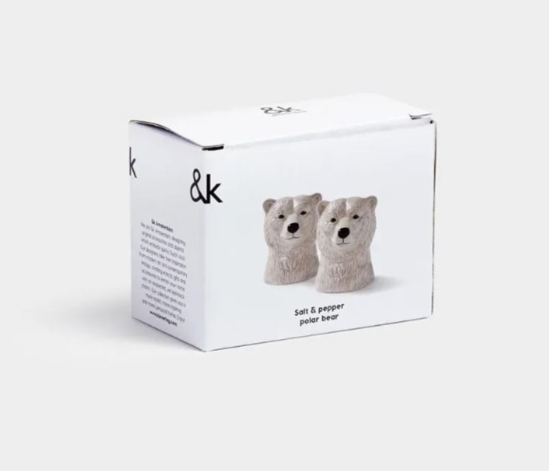 &K Salt & Pepperbøsse Isbjørn