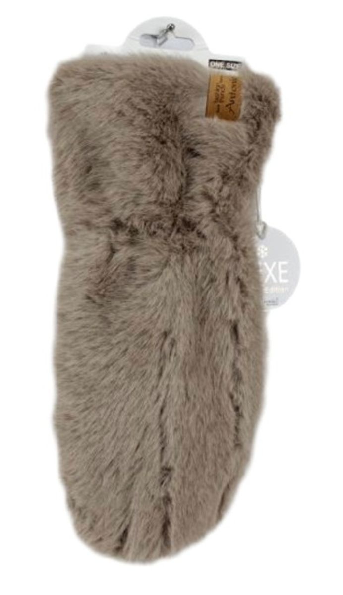 Pelsvotter Super Fluffy, taupe