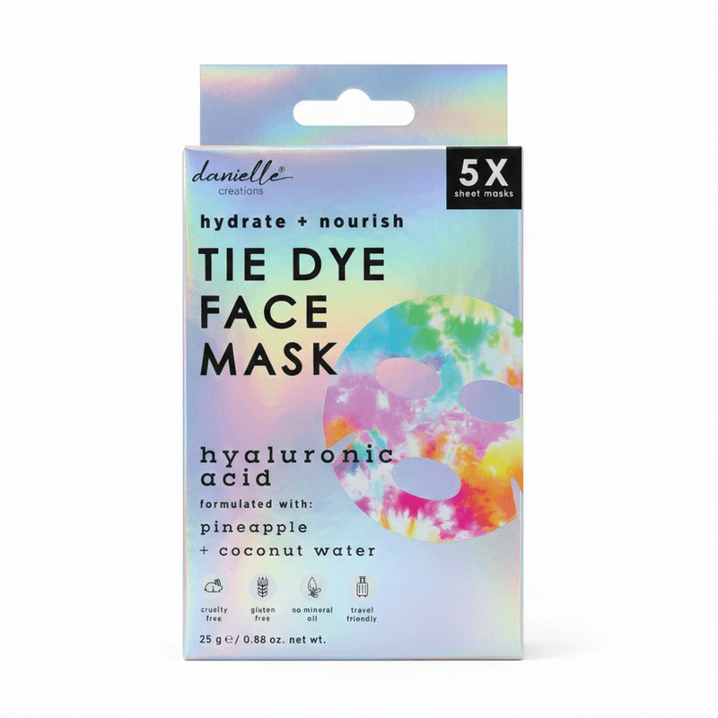 Tie Dye Hyaluronic Acid Sheet Mask – 5 pk