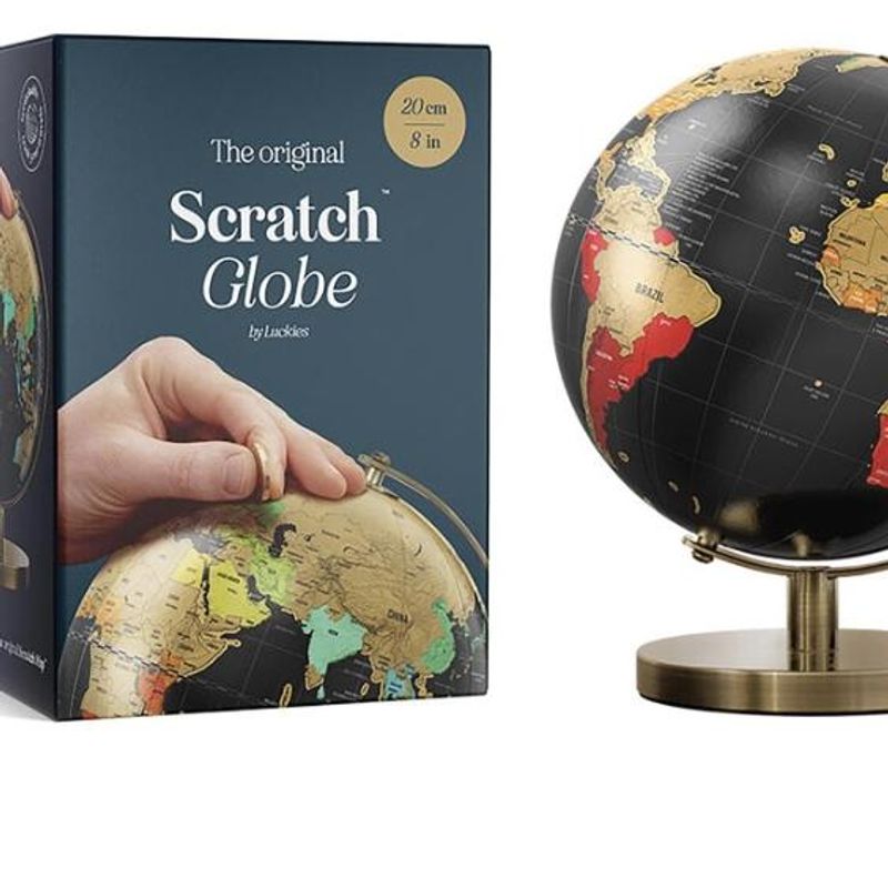 Scratch Globe Large skrapeglobus 20 cm fra Luckies of London