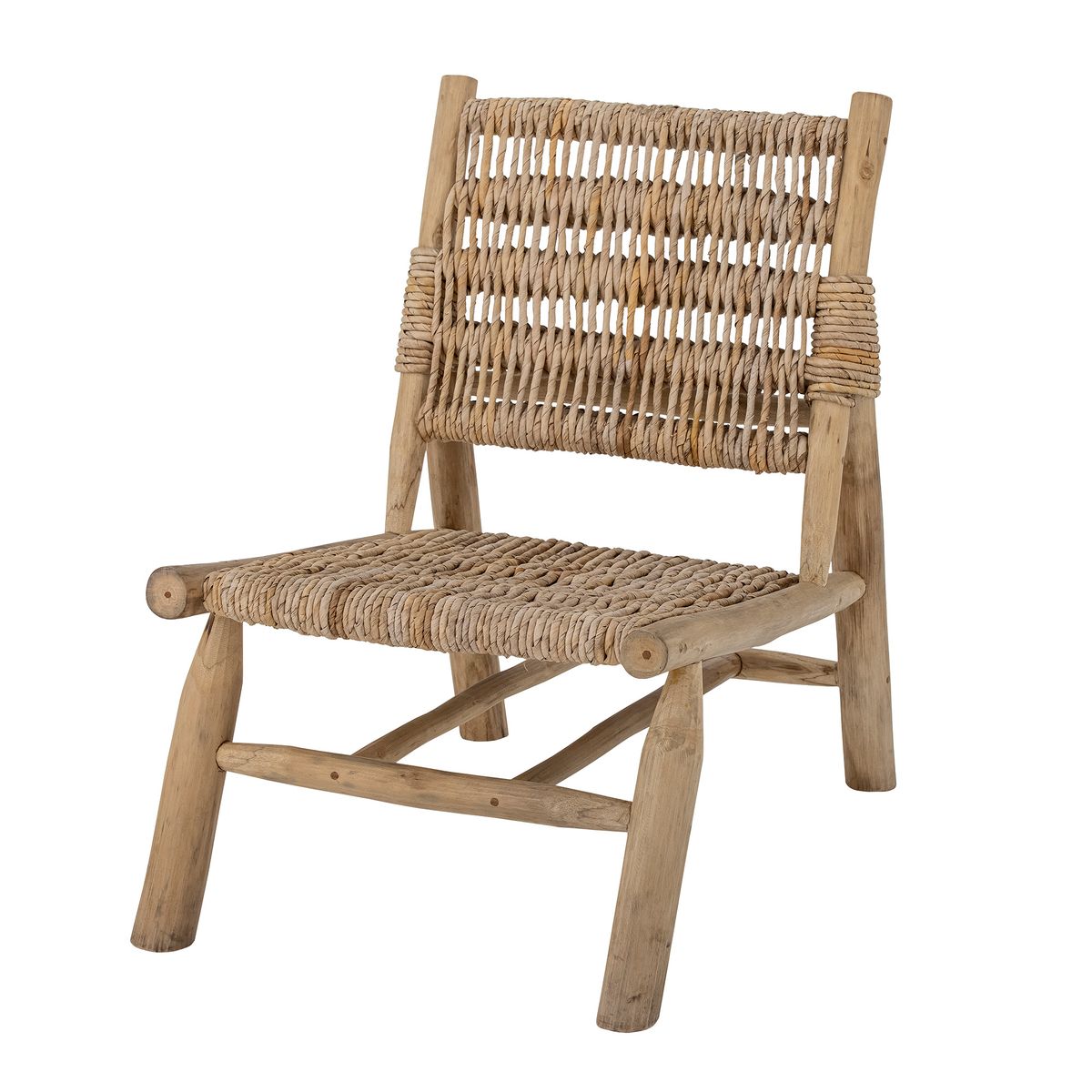 Bloomingville Ruthy lounge-stol – teak & bananblad (natur)