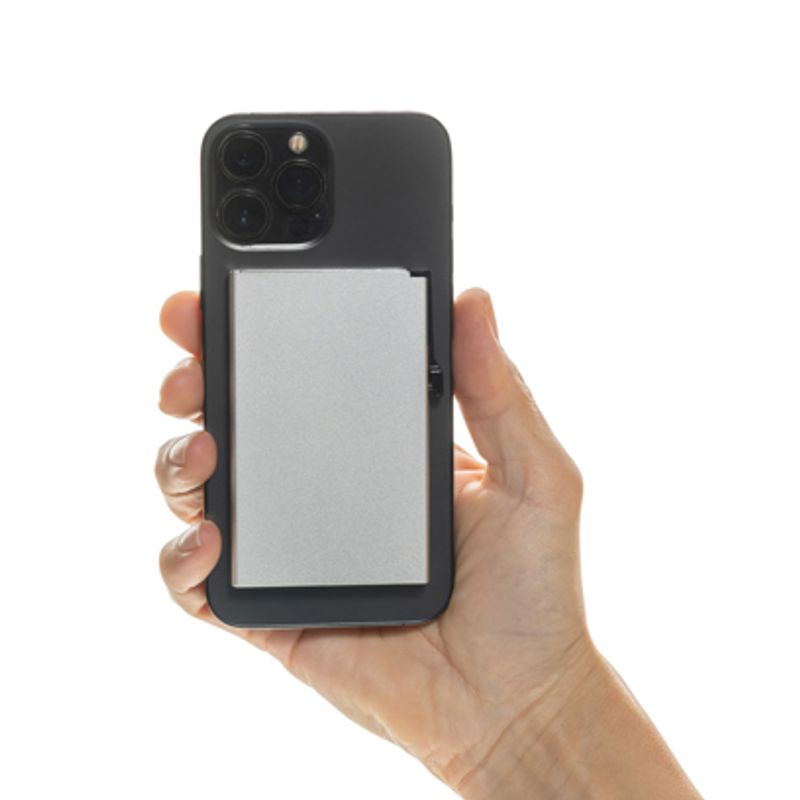 Magnetisk RFID-kortholder i aluminium til mobil – opptil 7 kort