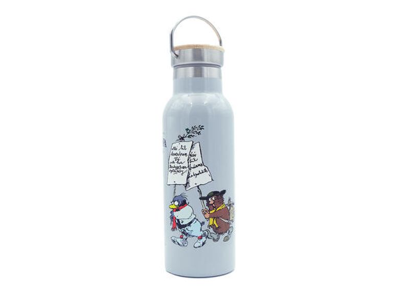 Flåklypa drikkeflaske Retro - Ludvig & Solan - 500 ml 