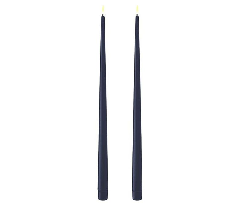 Deluxe Homeart Shiny Dinner Candle LED-stearinlys 2PK