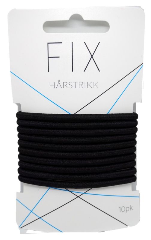 FIX Hårstrikk uten metall 10 pk