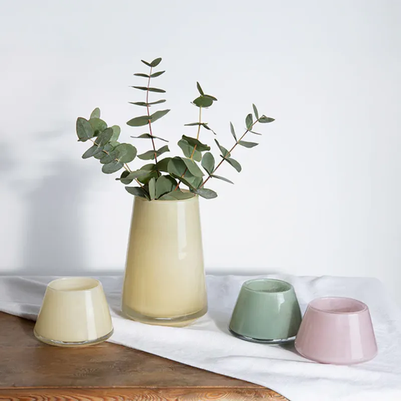 Dugg Lyslykt 8,5cm Gul, Hadeland Glassverk