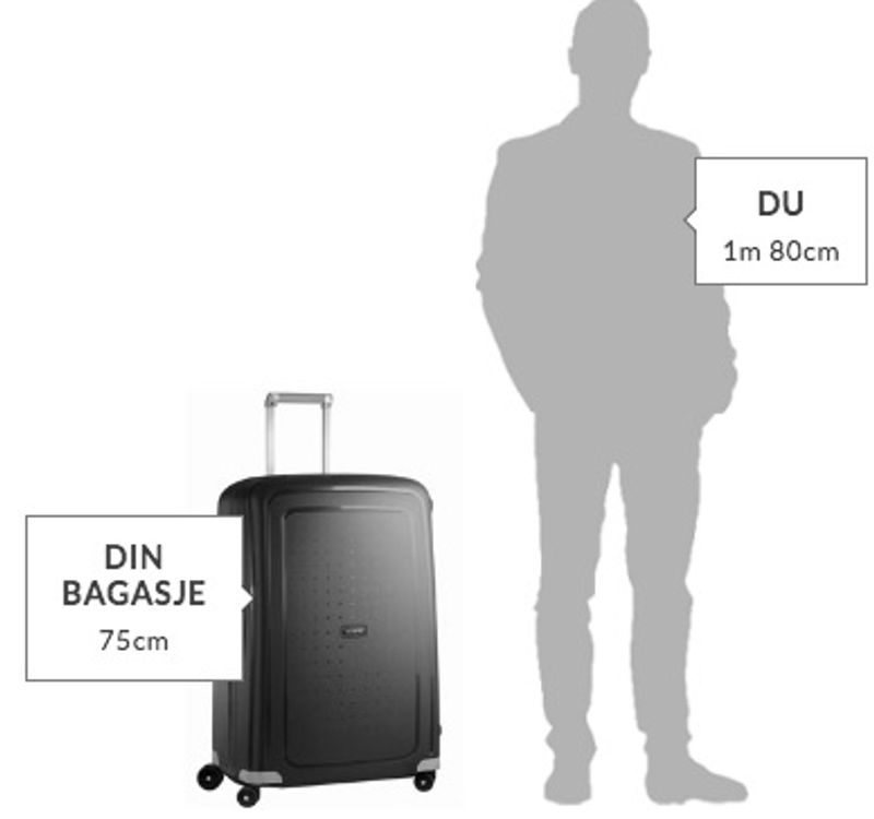 Stor koffert 102L spinner  4 doble hjul S`cure Samsonite