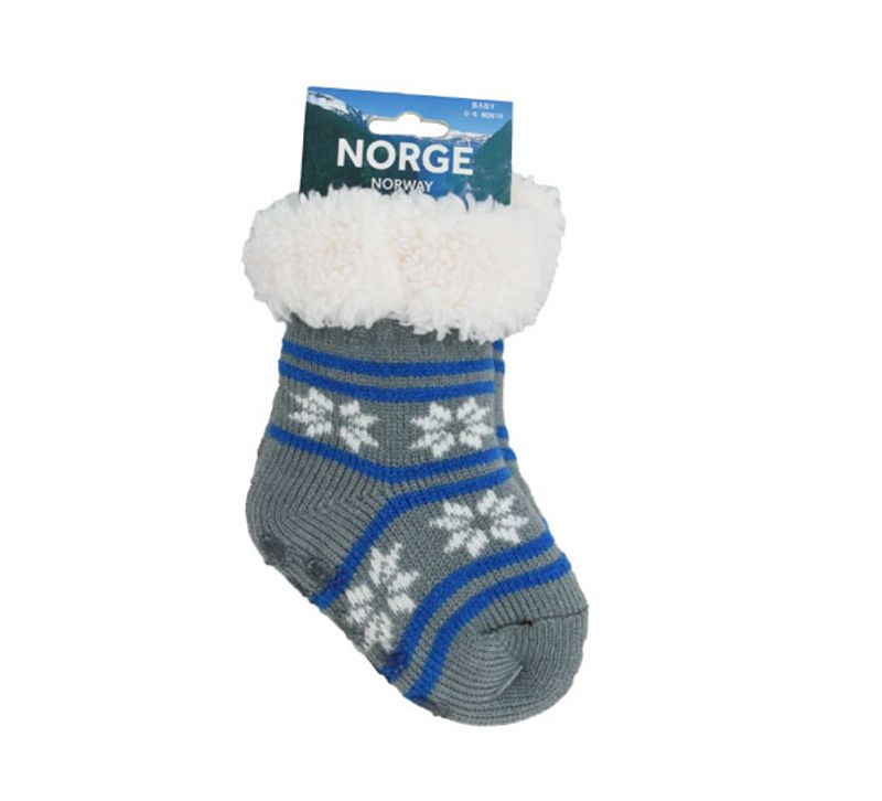 Kosesokker stjernemønster baby 0-6 mnd