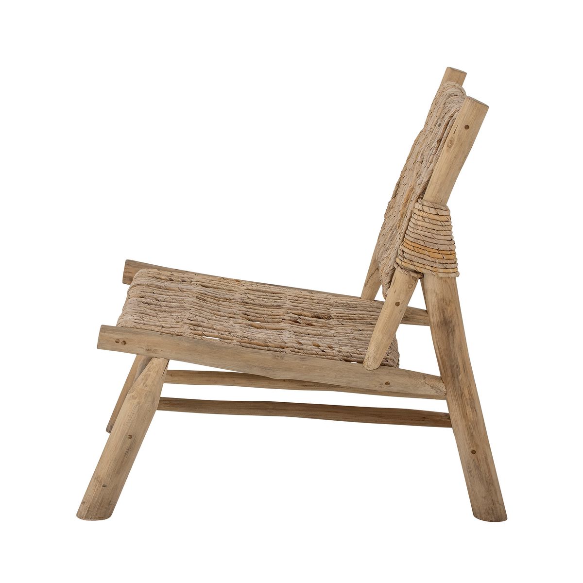 Bloomingville Ruthy lounge-stol – teak & bananblad (natur)