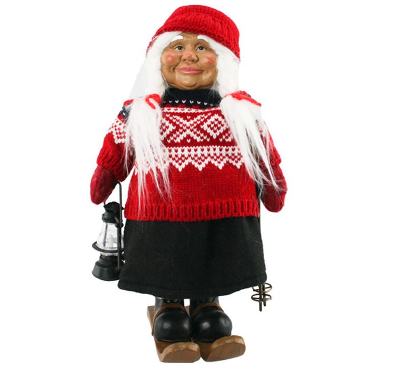 Mariusnisse med skjørt og rød mariusgenser, 38 cm 