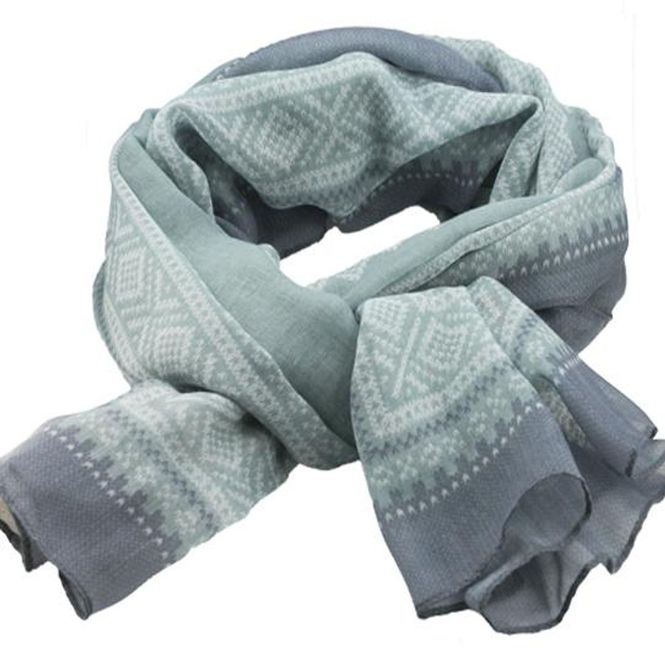 Hovedbilde Skjerf Marius® Lys Grå/Mint