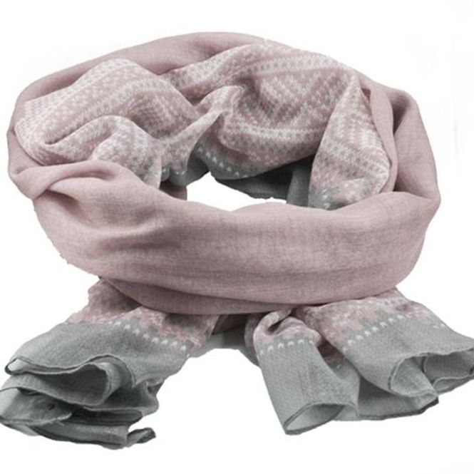 Hovedbilde Skjerf Marius® Lys Rosa/Grå