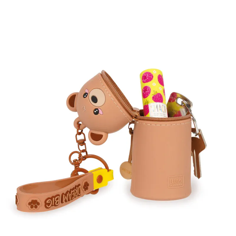 Mini Kawaii Teddy – Søt mini pung med nøkkelring
