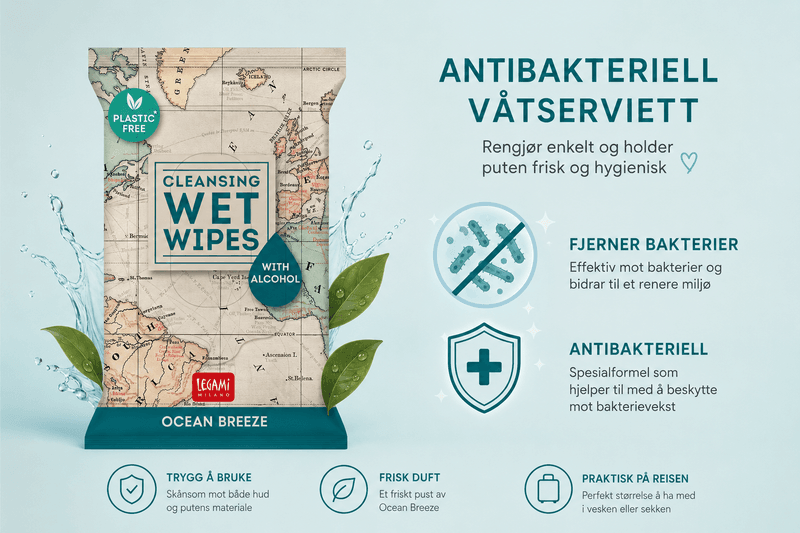 Antibakterielle Våtservietter 10 pakk 70% alkohol