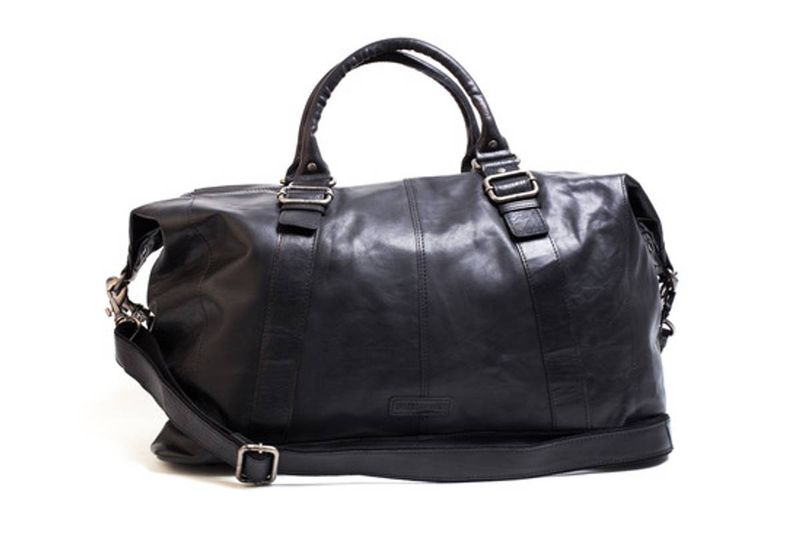 Spikes & Sparrow Weekendbag Skinn 34L Sort